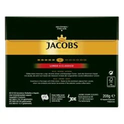 JACOBS Kapseln Lungo Classico 5 X 40 Nespresso®* Kompatible Kaffeekapseln -Haribo || Tassimo || Senseo Verkaufsgeschäft a5e002ef6f513c2596a1945c9871b33a
