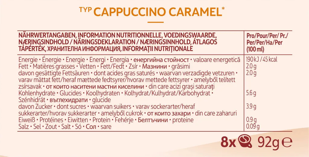 SENSEO Typ Cappuccino Caramel Pads 10er Pack 10 X 8 Getränke 10 SENSEO Typ Cappuccino Caramel Pads 10er Pack 10 X 8 Getränke – Bild 8