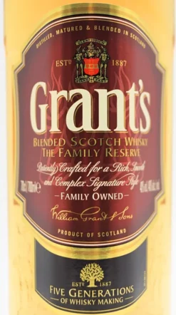 Grant's The Family Reserve Blended Scotch Whisky | 40 % Vol | 0,7 L -Haribo || Tassimo || Senseo Verkaufsgeschäft abdf5df98a93e40d1e6930290be6425c