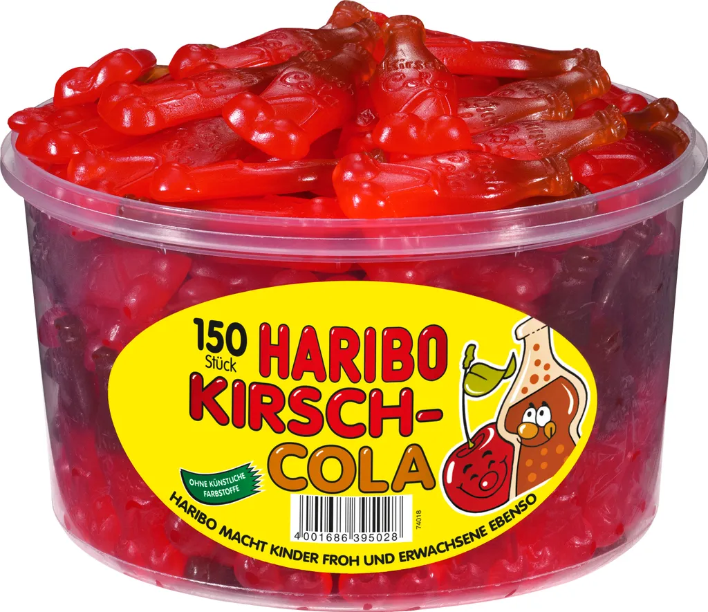 Haribo Kirsch Cola Fruchtgummiflaschen Veggie Zweifarbig 1350g 3 Haribo Kirsch Cola Fruchtgummiflaschen Veggie Zweifarbig 1350g