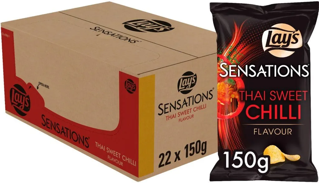 Lay's Sensations Sweet Chili Chips 22 Beutel X 150 Gramm 3 Lay's Sensations Sweet Chili Chips 22 Beutel X 150 Gramm