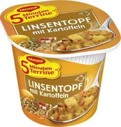 Maggi 5 Minuten Terrine Linsentopf Mit Kartoffeln Und Speck 49g -Haribo || Tassimo || Senseo Verkaufsgeschäft b172f96c1f36bdf8ca4de37cb5a32229