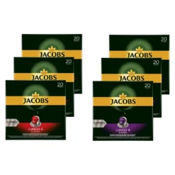 JACOBS Kapseln Nespresso®* Kompatibel 3x20 Lungo 6 Classico + 3x20 Lungo 8 Intenso - Insgesamt 120 Getränke 9 JACOBS Kapseln Nespresso®* Kompatibel 3x20 Lungo 6 Classico + 3x20 Lungo 8 Intenso - Insgesamt 120 Getränke -Haribo || Tassimo || Senseo Verkaufsgeschäft b18be9af8c16cade85afa6030bfcb169