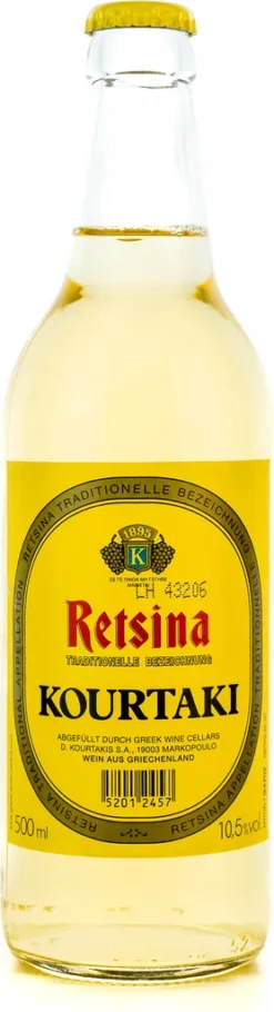 Retsina Kourtaki 500ml Trockener Geharzter Weißwein Aus Griechenland