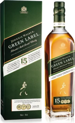 Johnnie Walker Green Label 15 Jahre Blended Malt Scotch Whisky In Geschenkpackung | 40 % Vol | 0,7 L