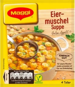 Maggi Guten Appetit Eiermuschel Suppe Mit Natürlichen Zutaten 63g 5 Maggi Guten Appetit Eiermuschel Suppe Mit Natürlichen Zutaten 63g -Haribo || Tassimo || Senseo Verkaufsgeschäft b899667ef35e4bfd6aa3d79a7be1a58e