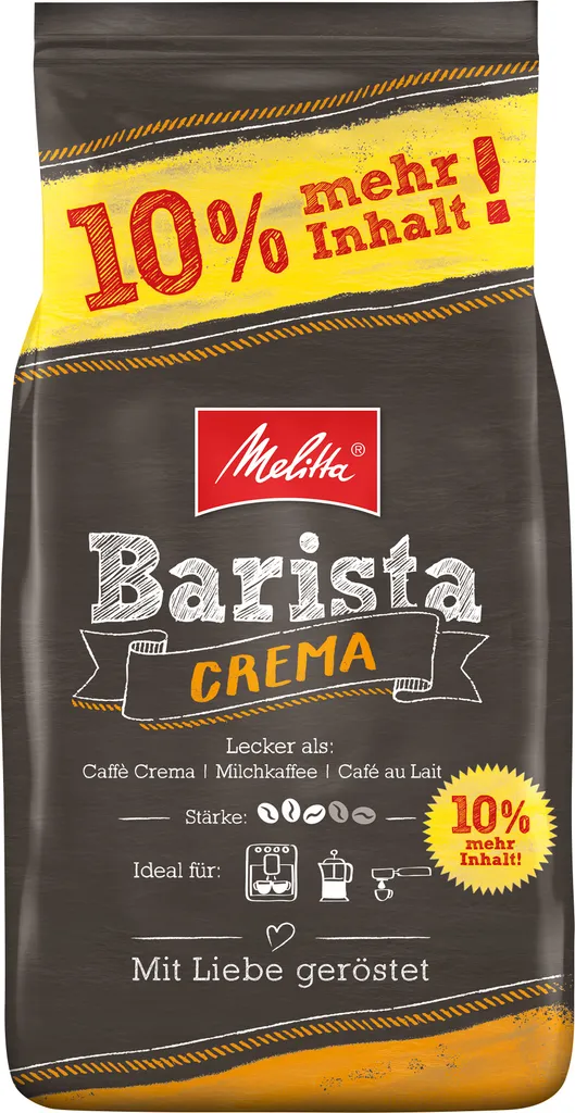 MELITTA Ganze Kaffeebohnen Barista Crema 1100g Ausgewogen Harmonisch Stärke 3 4 MELITTA Ganze Kaffeebohnen Barista Crema 1100g Ausgewogen Harmonisch Stärke 3 – Bild 2