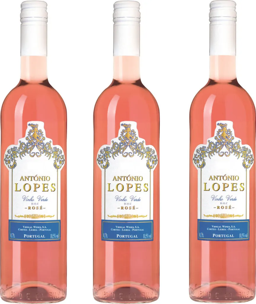 Antonio Lopes Rose Vinho Verde Aromatisches Bukett 750ml 3er Pack 3 Antonio Lopes Rose Vinho Verde Aromatisches Bukett 750ml 3er Pack