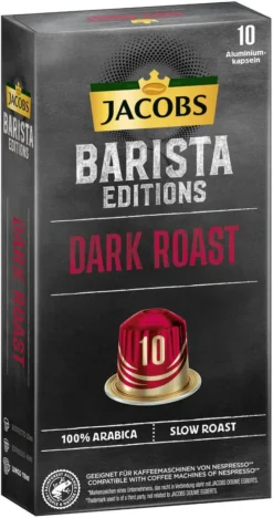 JACOBS Kapseln Barista Editions Dark Roast 10 10x10 Nespresso®* Kompatibel 12 JACOBS Kapseln Barista Editions Dark Roast 10 10x10 Nespresso®* Kompatibel -Haribo || Tassimo || Senseo Verkaufsgeschäft c2569abbfebaa7af7b0d8e22a615443d