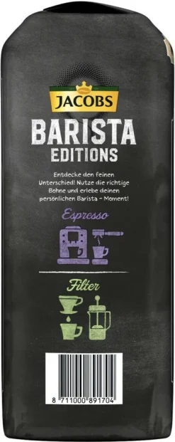 JACOBS Kaffeebohnen Barista Editions Crema Ganze Bohne 4x1 Kg + 2 Alu Dosen Im Barista Design -Haribo || Tassimo || Senseo Verkaufsgeschäft c40e9596687c5302ce75acc9d87cd257 1