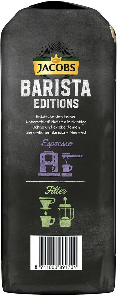 JACOBS Kaffeebohnen Barista Editions Crema 3 Kg Geröstete Bohnen + 1 Jacobs Barista Becher + 1 Dose 6 JACOBS Kaffeebohnen Barista Editions Crema 3 Kg Geröstete Bohnen + 1 Jacobs Barista Becher + 1 Dose – Bild 4