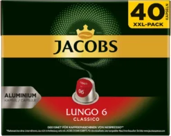 JACOBS Kapseln Nespresso®* Kompatibel 2 X 40 Lungo 6 Classico + 2 X 40 Espresso 10 Intenso XXL-Pack - Insgesamt 160 Getränke -Haribo || Tassimo || Senseo Verkaufsgeschäft c5552ef1e703620998da6a4cdf679ba1 2