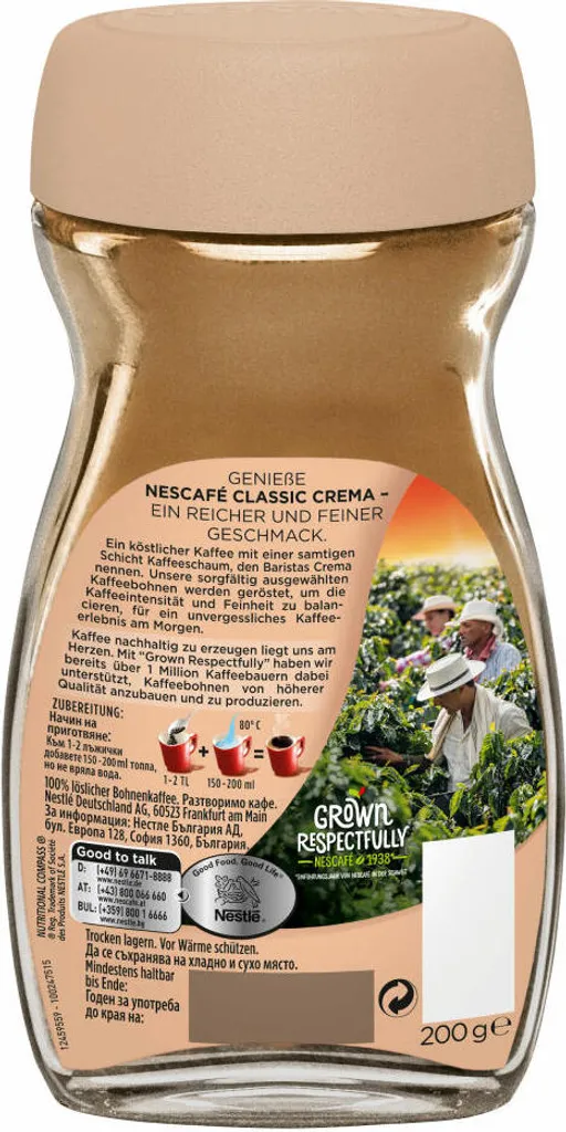 Nescafé® Nescafé Classic Crema | Löslicher Kaffee | 200g 8 Nescafé® Nescafé Classic Crema | Löslicher Kaffee | 200g – Bild 6