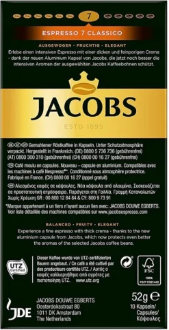 JACOBS Kapseln Espresso Classico 100 Nespresso Kompatible Kaffeekapseln -Haribo || Tassimo || Senseo Verkaufsgeschäft c5d3a5645ae678674779cb40a9b709cb