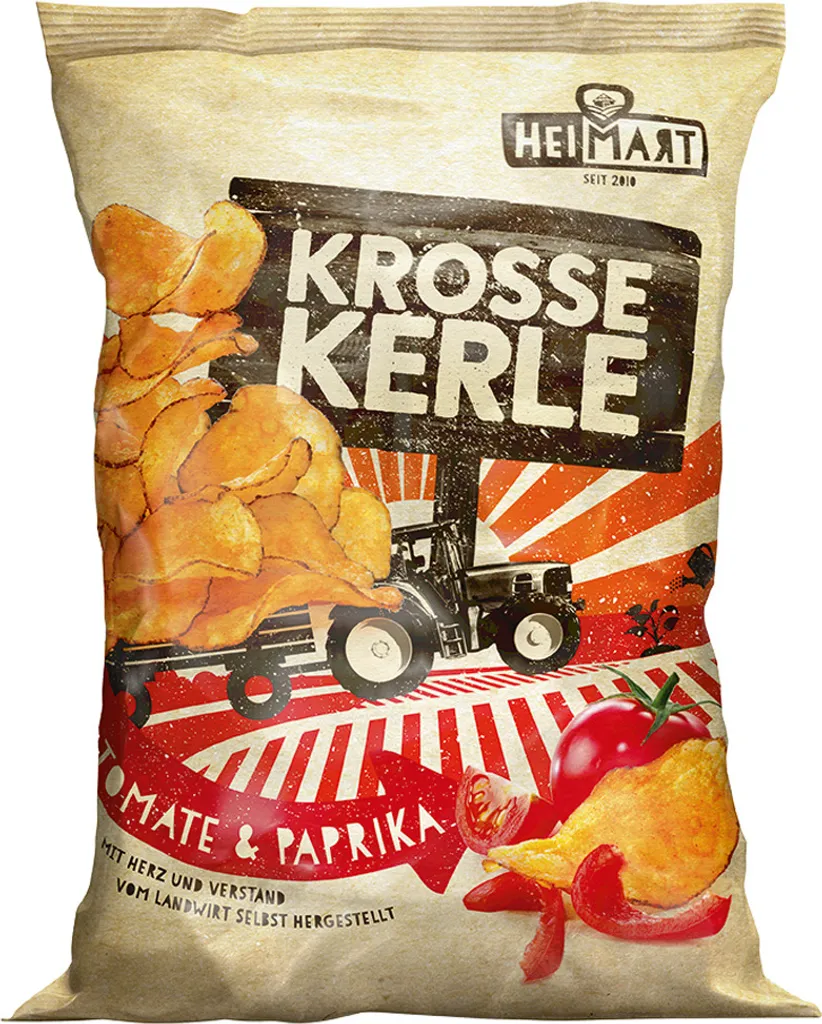 HeiMart Krosse Kerle Tomate Und Paprika Chips Geröstet 115g 10er Pack 5 HeiMart Krosse Kerle Tomate Und Paprika Chips Geröstet 115g 10er Pack – Bild 3