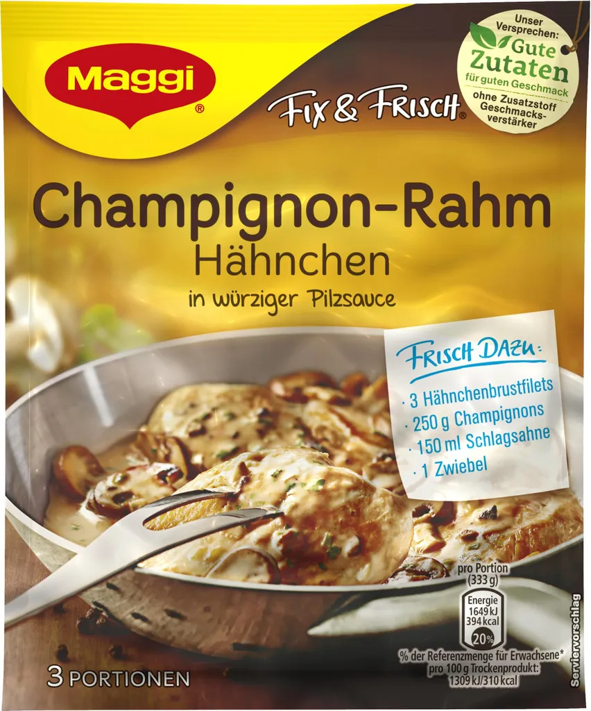 Maggi Fix Für Champignon Rahm Hähnchen Würzig Mit Petersilie 36g 5 Maggi Fix Für Champignon Rahm Hähnchen Würzig Mit Petersilie 36g – Bild 3
