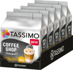 TASSIMO Coffee Shop Selections Toffee Nut Latte T Discs Kapseln 5 X 8 Getränke