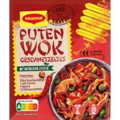 Maggi Food Travel Fix Für Puten Wok Geschnetzeltes Asia Pfanne 37g