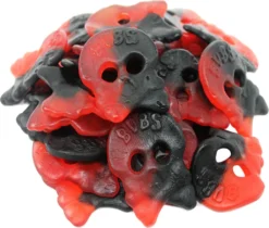 Bubs Totenkopf Fruchtgummi Mit Himbeergeschmack Und Lakritz 1000g