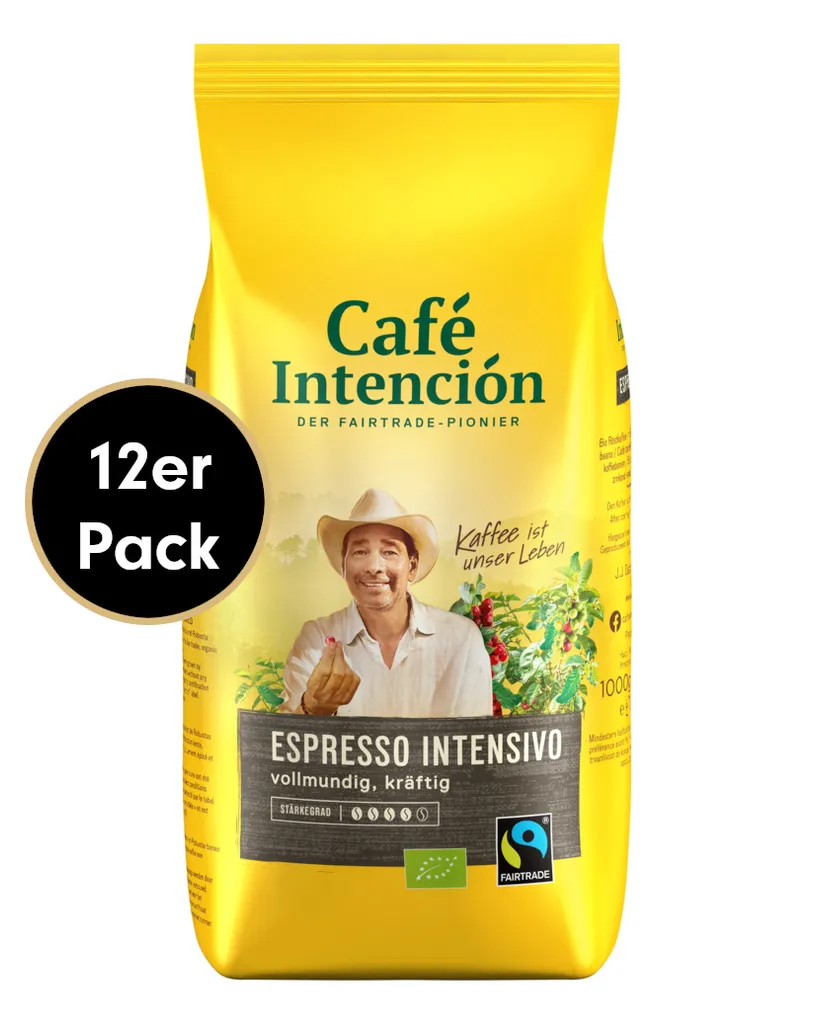 Kaffee-Sparpaket ESPRESSO INTENSIVO Von Café Intención, 12x1000g Bohnen 3 Kaffee-Sparpaket ESPRESSO INTENSIVO Von Café Intención, 12x1000g Bohnen