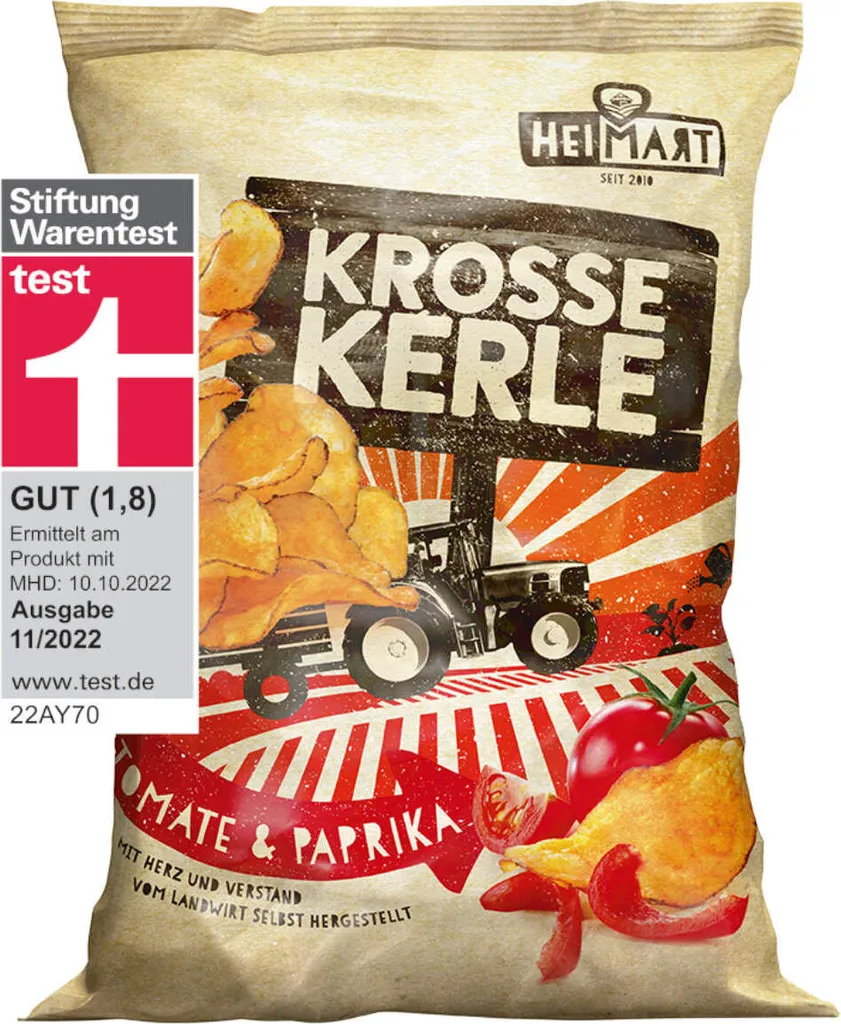 HeiMart Krosse Kerle Tomate Und Paprika Chips Geröstet 115g 10er Pack 3 HeiMart Krosse Kerle Tomate Und Paprika Chips Geröstet 115g 10er Pack