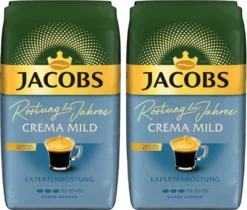 JACOBS Kaffeebohnen Expertenröstung Crema Mild Röstung Des Jahres 2 X 1 Kg + 1 Aluminium Dose Barista Design -Haribo || Tassimo || Senseo Verkaufsgeschäft d3aea06eb2a0c970a27fa8ce40c238d3