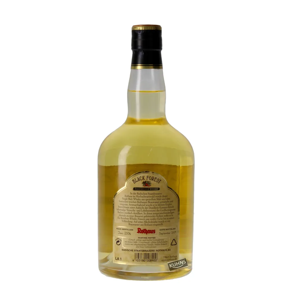 Rothaus Black Forest Single Malt Whisky 2011 2015 43% 0,7L 4 Rothaus Black Forest Single Malt Whisky 2011 2015 43% 0,7L – Bild 2