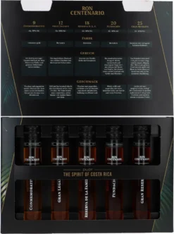 Ron Centenario Rum Tasting Set | Beinhaltet Centenario 9, 12, 18, 20 & 25 | 40 % Vol | 5 X 50 Ml | Insgesamt 0,25 L -Haribo || Tassimo || Senseo Verkaufsgeschäft d59af9dbe4f2f1daf58e3c259544ecee