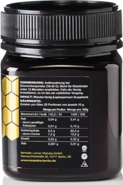 Larnac Manuka Honig MGO 300+, 250g 9 Larnac Manuka Honig MGO 300+, 250g -Haribo || Tassimo || Senseo Verkaufsgeschäft d96bab205ecab69a7f6bd279ffdb2aea
