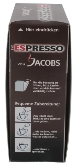 Jacobs Typ Espresso Sticks | Löslicher Kaffee | 25 Portionen -Haribo || Tassimo || Senseo Verkaufsgeschäft d974244053679f784bc197cc5dc9c143