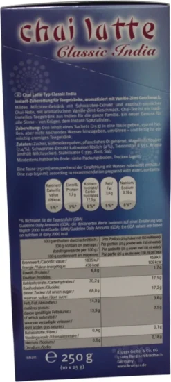 Krüger You Chai Latte Typ Vanille-Zimt Classic India Extra Cremig | 10 Portionen -Haribo || Tassimo || Senseo Verkaufsgeschäft da5dccbe3dd539fc8f6001b579210e30