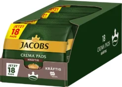 JACOBS Pads Crema Kräftig 5 X 18 Getränke - 90 Kaffeepads Senseo Kompatibel