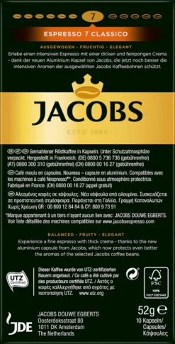 Jacobs Espresso Classico | 10 Nespresso® Komp. Kapseln -Haribo || Tassimo || Senseo Verkaufsgeschäft dc29346bbbfbb70af94b0f773ddfff37