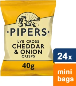 Pipers - Cheddar & Onion Chips - 24 Mini Beutel -Haribo || Tassimo || Senseo Verkaufsgeschäft dcc957811e5226ce1cbf26d2c0ac7f5d