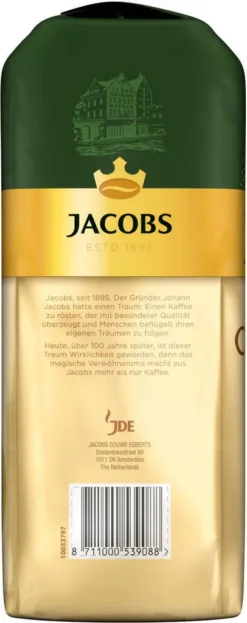 JACOBS Kaffeebohnen Expertenröstung Crema Gold 2 X 1 Kg Ganze Kaffee Bohnen + 1 Aluminium Dose Barista Design -Haribo || Tassimo || Senseo Verkaufsgeschäft de62b81c1b833ee3c2c8a6b8785eb7e3 1