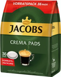 JACOBS Kaffeepads Crema Classic UTZ- 5 X 36 Getränke Pads Vorteilspack -Haribo || Tassimo || Senseo Verkaufsgeschäft e040227aa5eb605aa1092fe1872f9e84