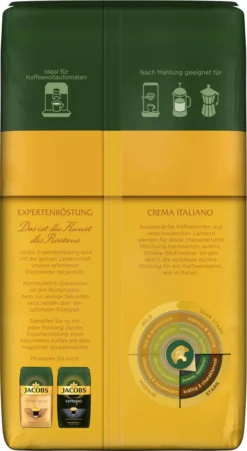 JACOBS Kaffeebohnen Expertenröstung Crema Italiano 4x1kg Ganze Kaffee Bohnen 16 JACOBS Kaffeebohnen Expertenröstung Crema Italiano 4x1kg Ganze Kaffee Bohnen -Haribo || Tassimo || Senseo Verkaufsgeschäft e1a5b36306e92fc8567a8bae6080ea60