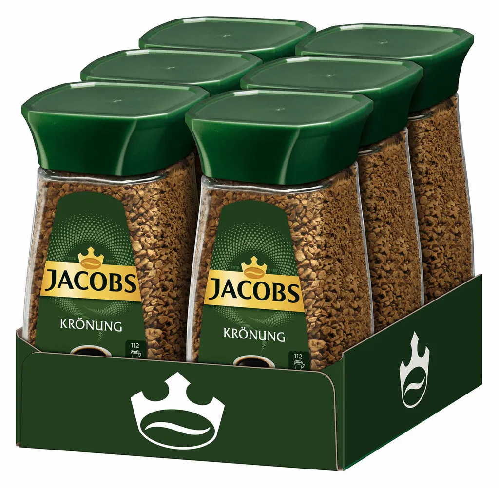 JACOBS Krönung Löslicher Kaffee 6 X 200 G Gläser Instantkaffee 4 JACOBS Krönung Löslicher Kaffee 6 X 200 G Gläser Instantkaffee – Bild 2