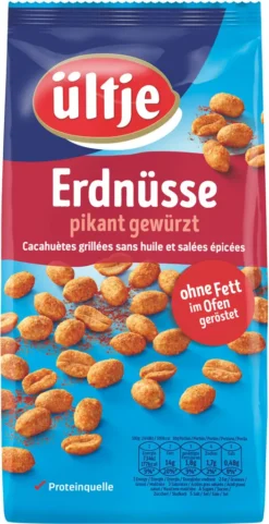 Ültje Erdnüsse Pikant Gewürzt Und Ohne Fett Knackig Geröstet 900g