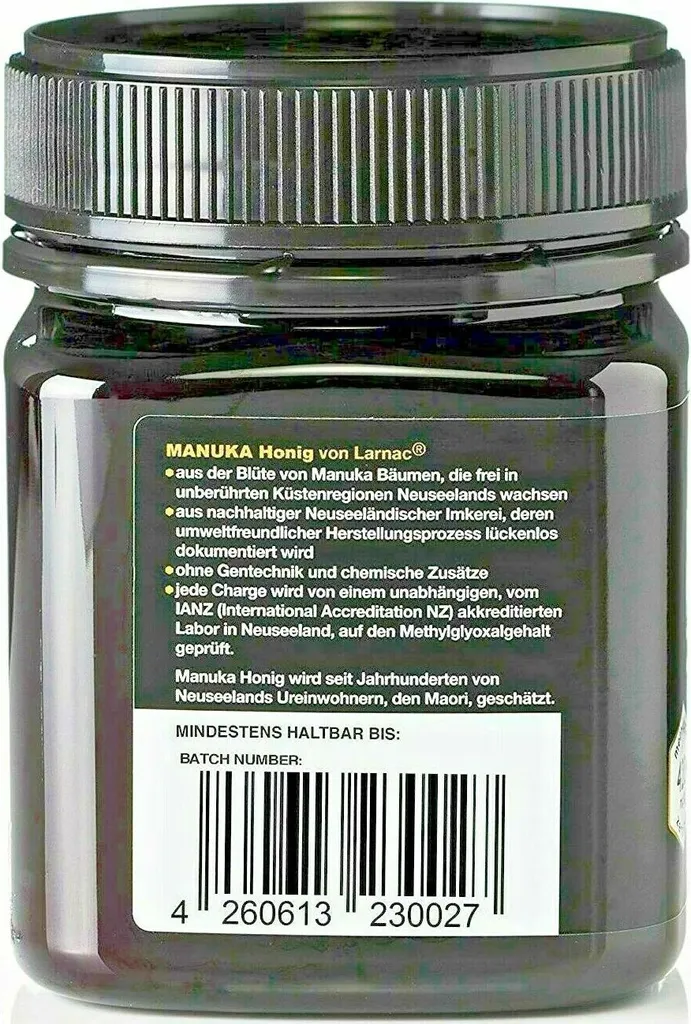 Larnac Manuka Honig MGO 300+, 250g 4 Larnac Manuka Honig MGO 300+, 250g – Bild 2