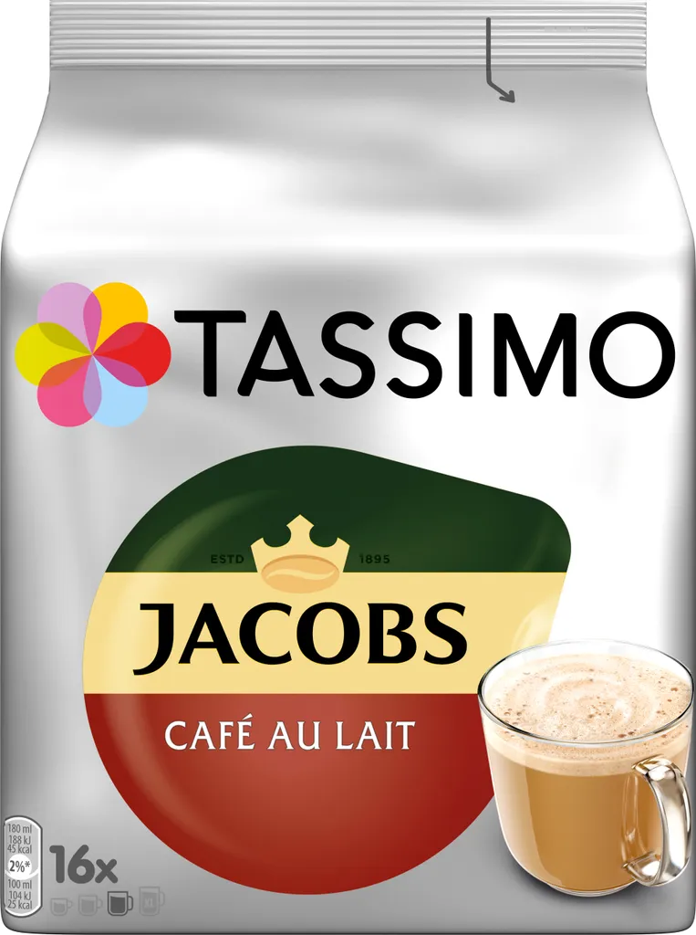 Tassimo Jacobs Café Au Lait | 16 T Discs, Kaffeekapseln 3 Tassimo Jacobs Café Au Lait | 16 T Discs, Kaffeekapseln