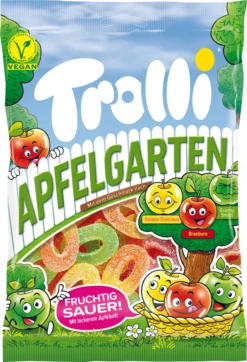 Trolli Apfelgarten Fruchtgummi Mit Extra Saurer Ummantelung 175g