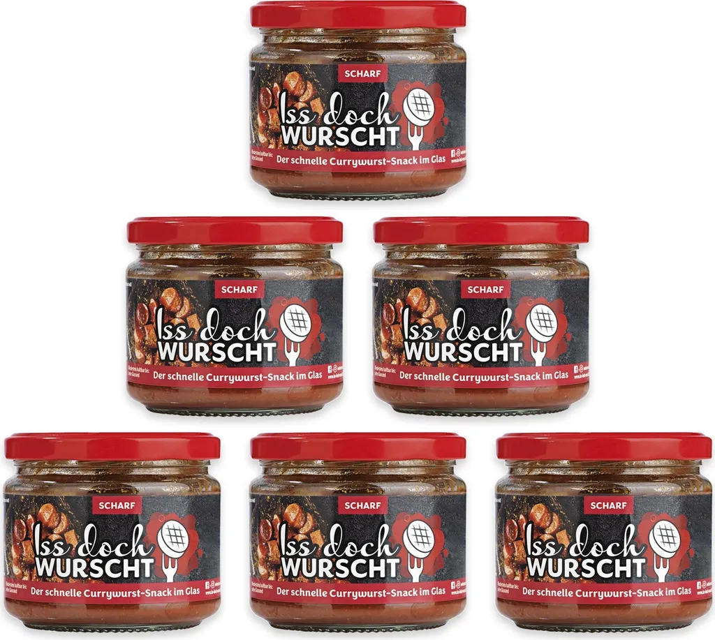 Iss Doch Wurscht Currywurst Snack Scharf 6er Set 6x 250g Wurst Rostbratwurst Ist 3 Iss Doch Wurscht Currywurst Snack Scharf 6er Set 6x 250g Wurst Rostbratwurst Ist