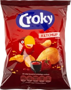 Croky Ketchup Chips Vegetarisch-vegan-glutenfrei-laktosefrei 20 Beutel X 40 Gramm
