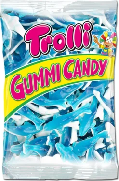 Trolli Haifische, Fruchtgummi Mit Schaumzucker, 1 Kg Beutel