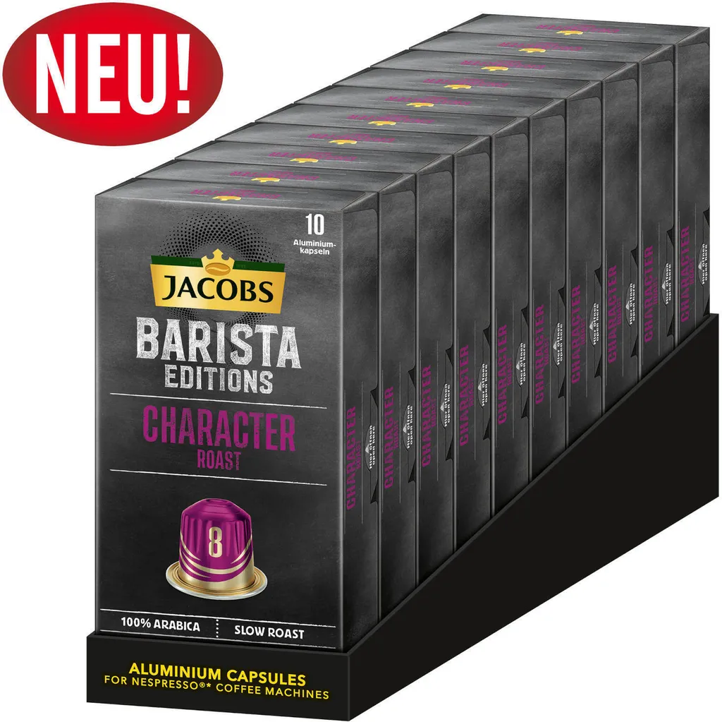 JACOBS Kapseln Barista Editions Character Roast 8 10x10 Nespresso®* Kompatibel 3 JACOBS Kapseln Barista Editions Character Roast 8 10x10 Nespresso®* Kompatibel