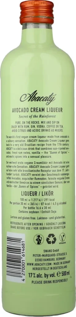 Abacaty Avocado Cream Likör 0,5 L -Haribo || Tassimo || Senseo Verkaufsgeschäft f1b59bd97105d353b4831202096ccc2f