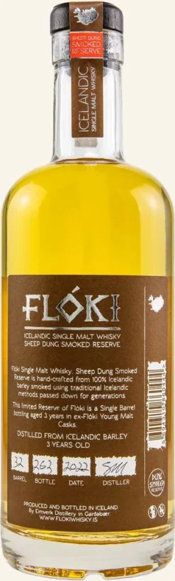 Floki 3 Years Old Sheep Dung Smoked Reserve Barrel 19 Icelandic Single Malt Whisky 0,7l -Haribo || Tassimo || Senseo Verkaufsgeschäft f3bcddb334aa34feebf8adf2a90b2066