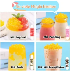 Bubble Tea Popping Boba - 600g Passionsfrucht- Aktion: 1 Gratis 600g Packung - Super Ideen Zum Selber Machen Und Partys -Haribo || Tassimo || Senseo Verkaufsgeschäft f3d5a073337b0339bea16ff056303ba0