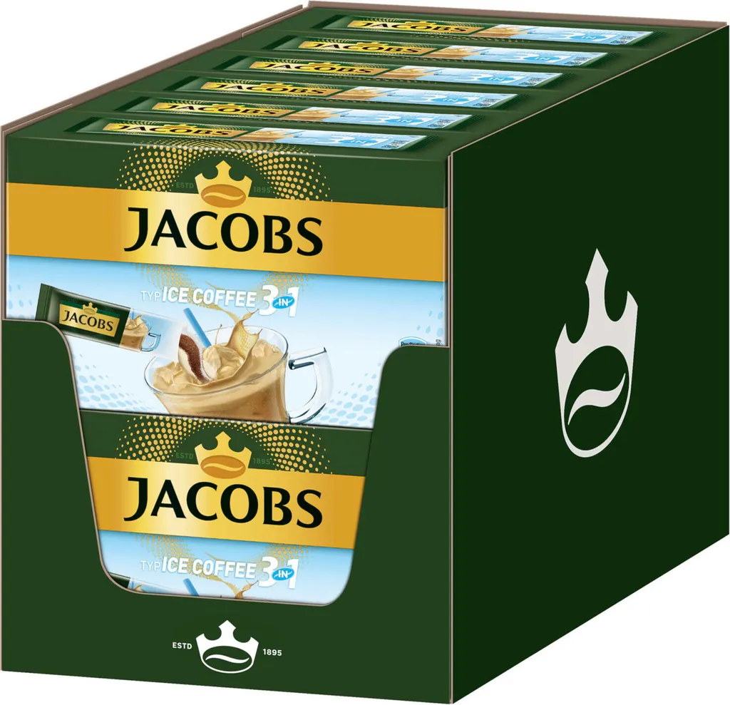 JACOBS Löskaffee 3in1 Typ Ice Coffee Löslicher Kaffee 12 X 10 Getränke Sticks 3 JACOBS Löskaffee 3in1 Typ Ice Coffee Löslicher Kaffee 12 X 10 Getränke Sticks
